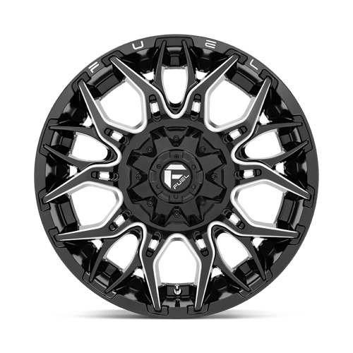 22X10 Fuel 1PC D769 TWITCH 5X4.5/5.0 -18MM GLOSSY BLACK MILLED