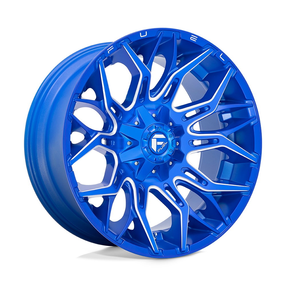 22X10 Fuel 1PC D770 TWITCH 8X6.5 -18MM ANODIZED BLUE MILLED