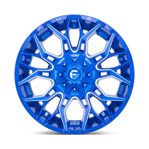 22X10 Fuel 1PC D770 TWITCH 8X180 -18MM ANODIZED BLUE MILLED