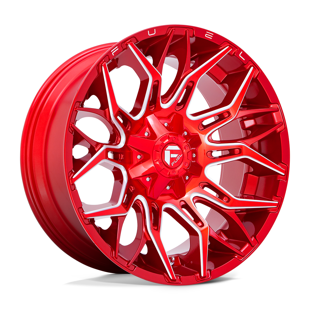 22X10 Fuel 1PC D771 TWITCH 8X180 -18MM CANDY RED MILLED