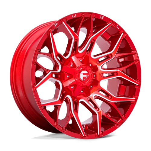 22X10 Fuel 1PC D771 TWITCH 8X170 -18MM CANDY RED MILLED