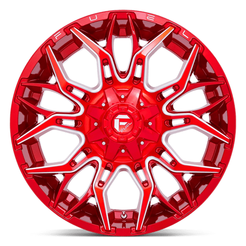 22X10 Fuel 1PC D771 TWITCH 8X180 -18MM CANDY RED MILLED