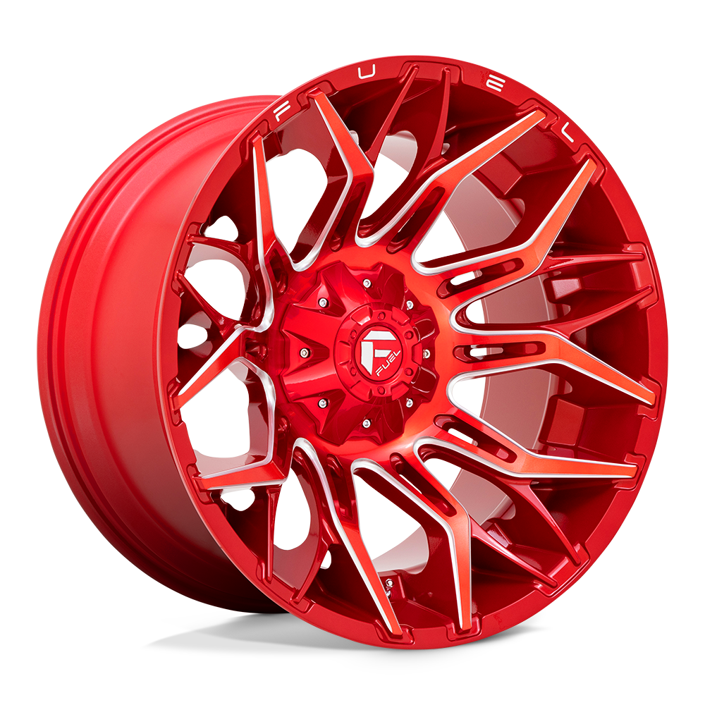 22X12 Fuel 1PC D771 TWITCH 5X4.5/5.0 -44MM CANDY RED MILLED