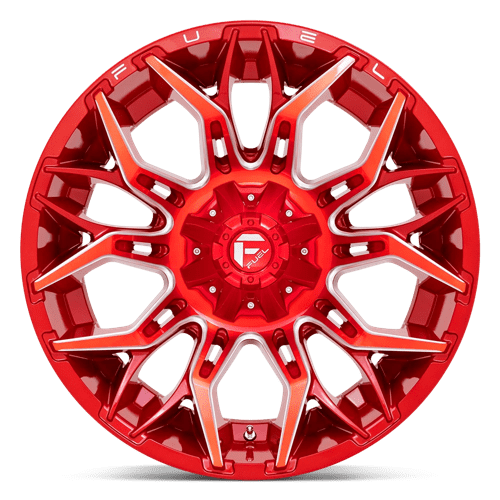 22X12 Fuel 1PC D771 TWITCH 5X4.5/5.0 -44MM CANDY RED MILLED