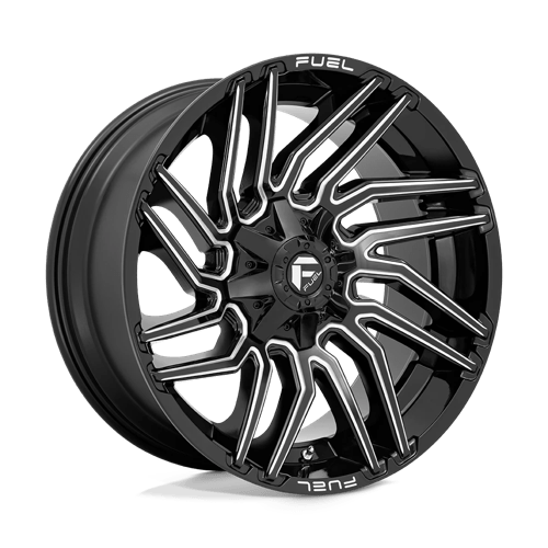 22X10 Fuel 1PC D773 TYPHOON 8X170 -18MM GLOSS BLACK MILLED