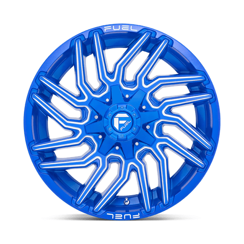 20X9 Fuel 1PC D774 TYPHOON 6X135/5.5 1MM ANODIZED BLUE MILLED