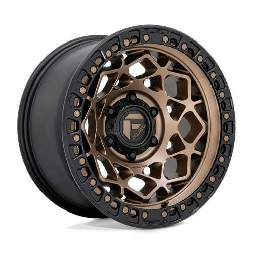 17X9 Fuel 1PC D785 UNIT 6X5.5 1MM BRONZE WITH MATTE BLACK RING