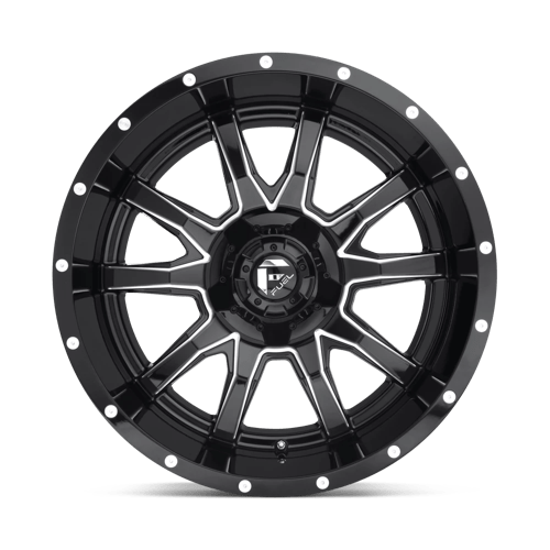 20X9 Fuel 1PC D627 VANDAL 6X135/5.5 1MM GLOSS BLACK MILLED