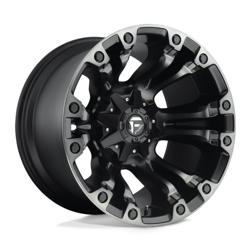 17X9 Fuel 1PC D851 VAPOR 8X6.5 1MM MATTE BLACK GRAY TINT