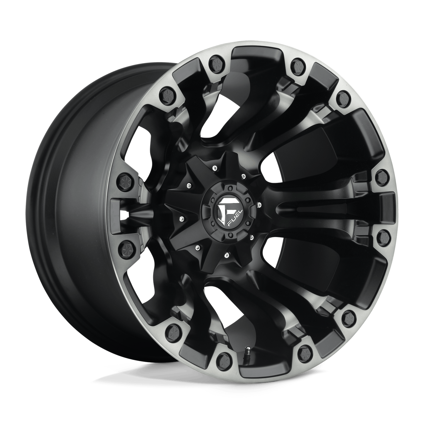 17X9 Fuel 1PC D851 VAPOR 8X6.5 1MM MATTE BLACK GRAY TINT