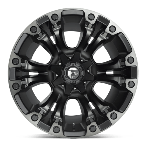 17X9 Fuel 1PC D851 VAPOR 8X6.5 1MM MATTE BLACK GRAY TINT