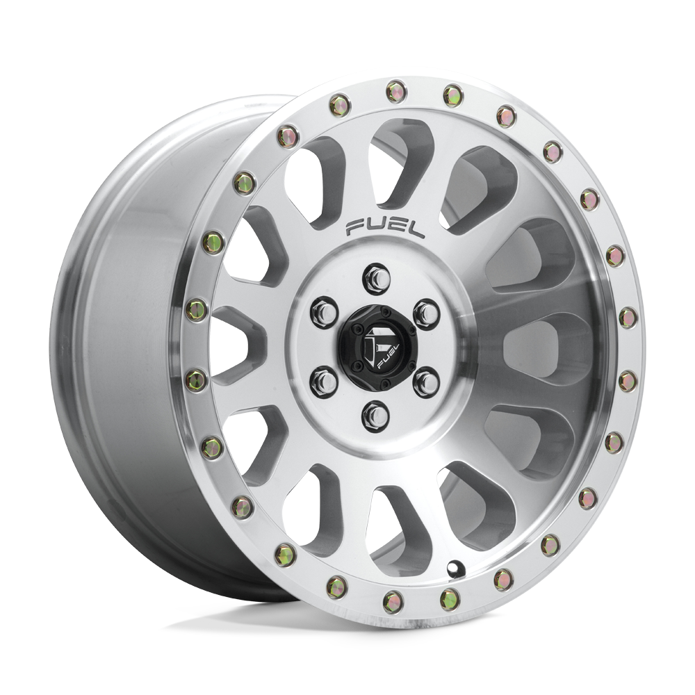 17X8.5 Fuel 1PC D647 VECTOR 6X5.5 7MM DIAMOND CUT MACHINED WITH CLEAR COAT WITH