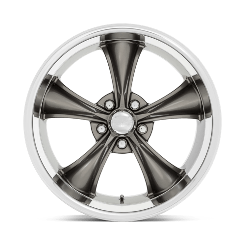 18X8 American Racing Vintage VN338 BOSS TT 5X4.75 2MM GRAPHITE WITH DIAMOND CUT LIP