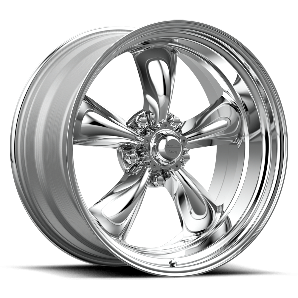 18X8 American Racing Vintage VN515 TORQ THRUST II 1 PC 5X4.75 0MM POLISHED