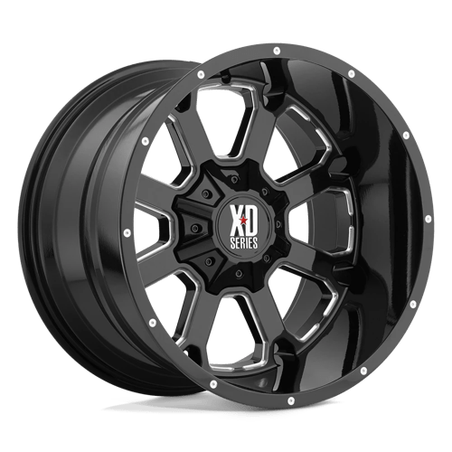 20X10 XD XD825 BUCK 25 5X5.0/5.5 -24MM GLOSS BLACK MILLED