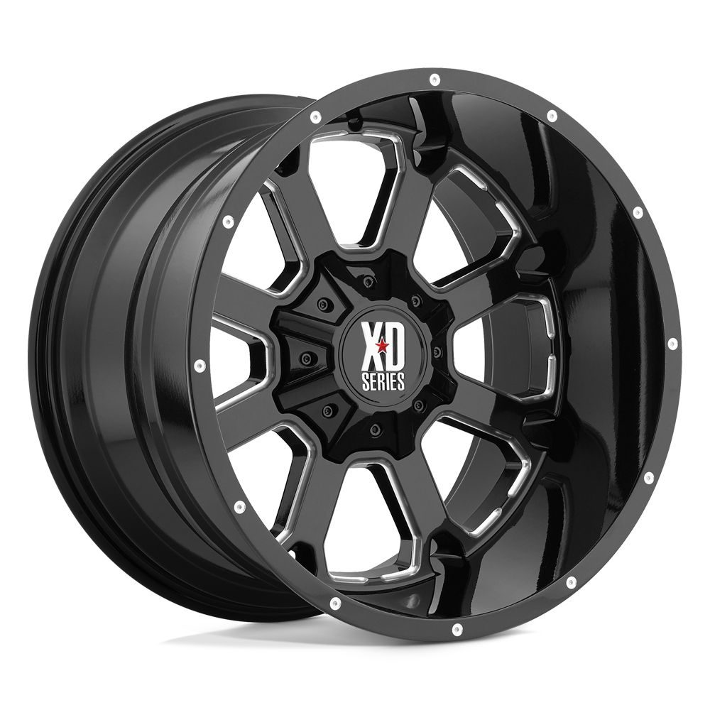 20X10 XD XD825 BUCK 25 5X5.0/135 -24MM GLOSS BLACK MILLED