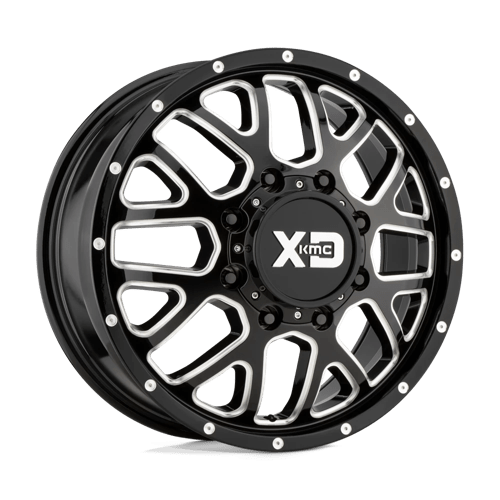 20X8.25 XD XD843 GRENADE DUALLY 8X200 127MM GLOSS BLACK MILLED - FRONT