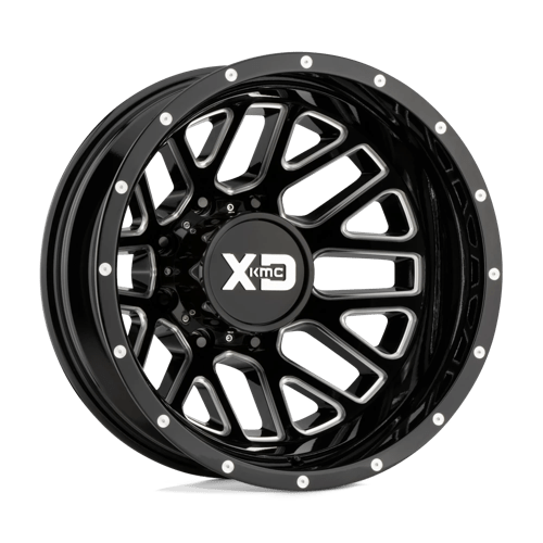 17X6.5 XD XD843 GRENADE DUALLY 8X210 -155MM GLOSS BLACK MILLED - REAR