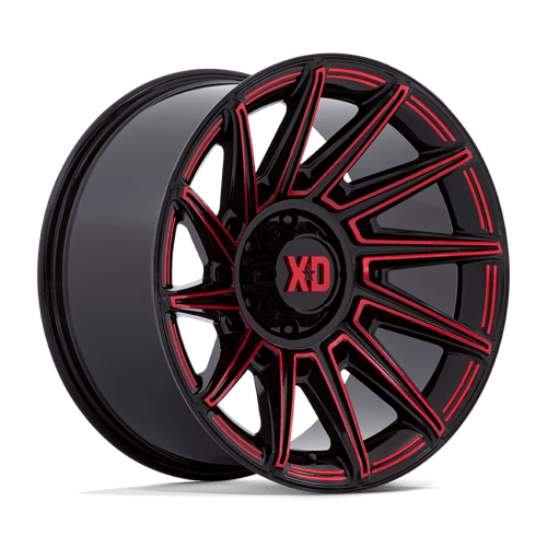 20X10 XD XD867 SPECTER 6X135 -18MM GLOSS BLACK WITH RED TINT