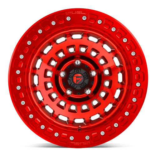 17X9 Fuel 1PC D100 ZEPHYR BEADLOCK 5X5.0 -15MM CANDY RED