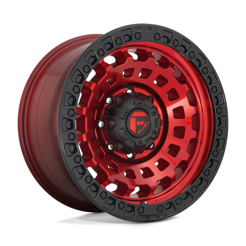 18X9 Fuel 1PC D632 ZEPHYR 5X5.0 -12MM CANDY RED BLACK BEAD RING