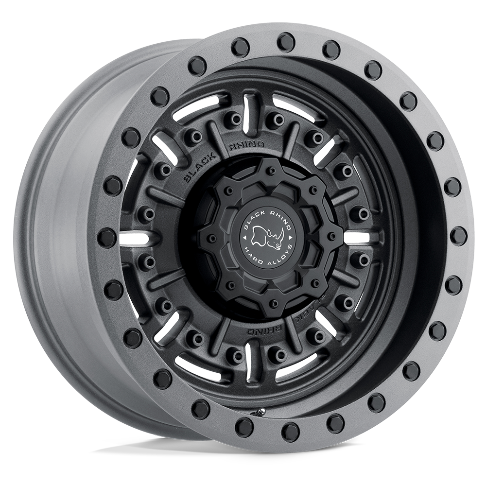 17X9.5 Black Rhino ABRAMS 5X5.0 -18MM TEXTURED MATTE GUNMETAL