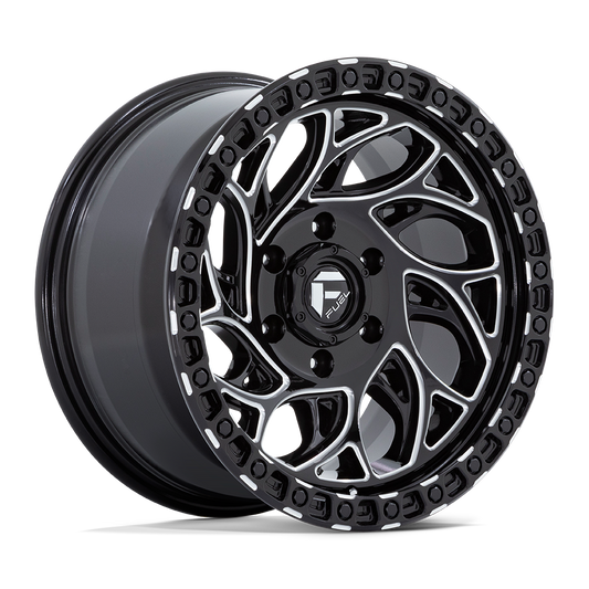 15X10 Fuel 1PC D840 RUNNER OR 5X5.5 -43MM GLOSS BLACK MILLED