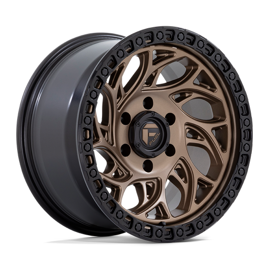 15X10 Fuel 1PC D841 RUNNER OR 5X5.5 -43MM BRONZE WITH BLACK RING