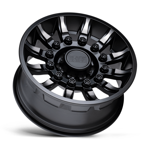 17X8.5 Black Rhino MISSION 6X135 0MM MATTE BLACK W/ MACHINED TINTED SPOKES