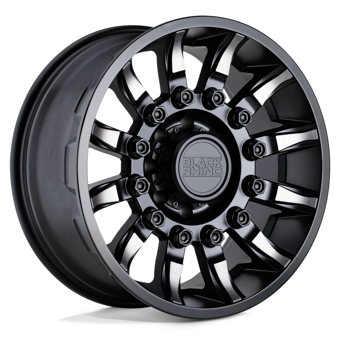 17X8.5 Black Rhino MISSION 6X135 0MM MATTE BLACK W/ MACHINED TINTED SPOKES