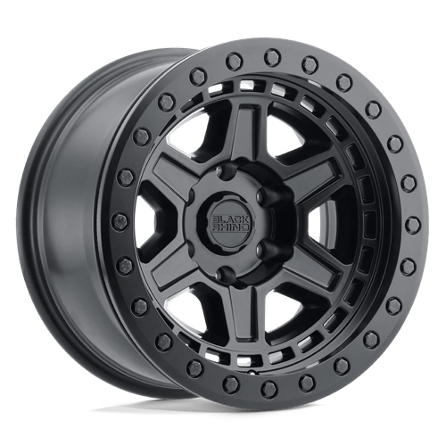 17X9 Black Rhino RENO 6X5.5 0MM MATTE BLACK W/ BRASS BOLTS