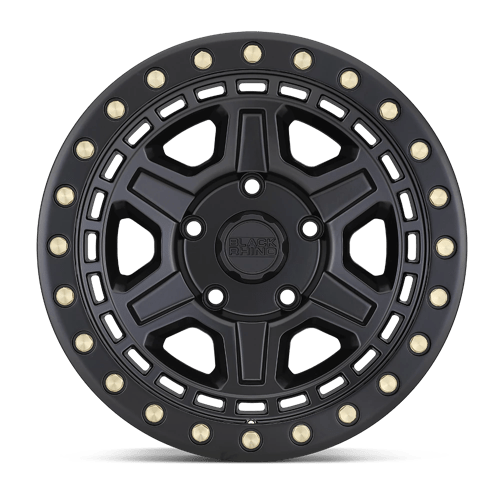 17X9 Black Rhino RENO 5X5.0 0MM MATTE BLACK W/ BRASS BOLTS