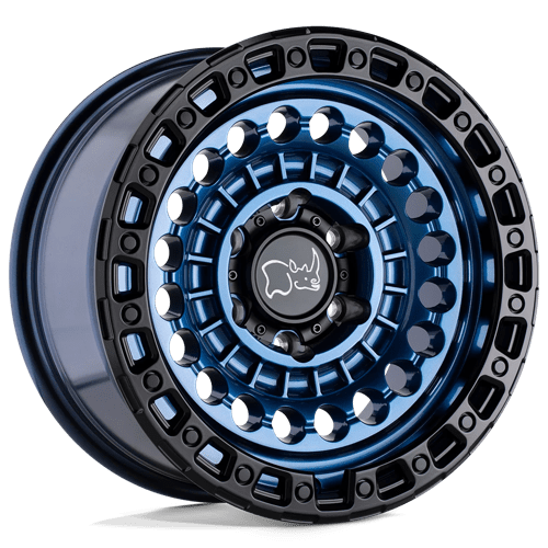 17X8.5 Black Rhino SENTINEL 8X180 -18MM COBALT BLUE W/ BLACK RING