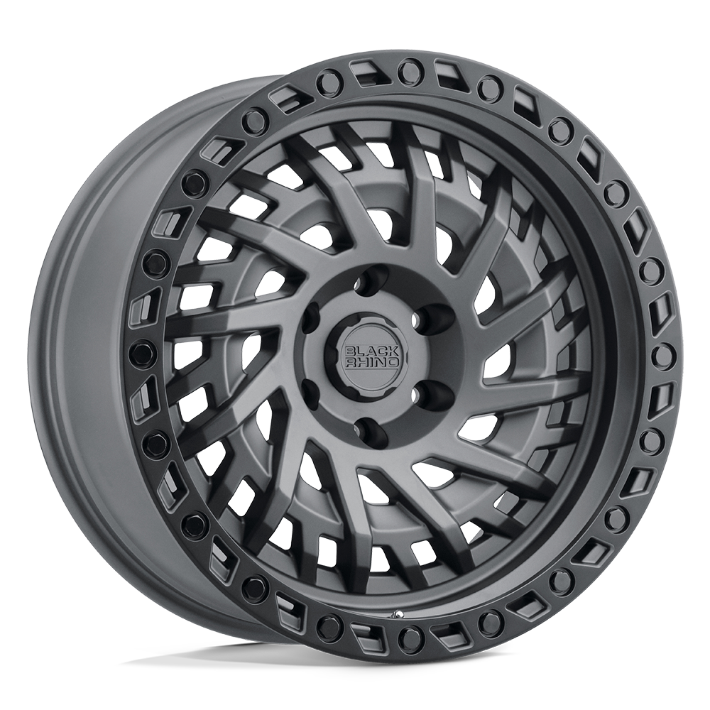 17X9 Black Rhino SHREDDER 6X5.5 0MM MATTE GUNMETAL W/ BLACK RING