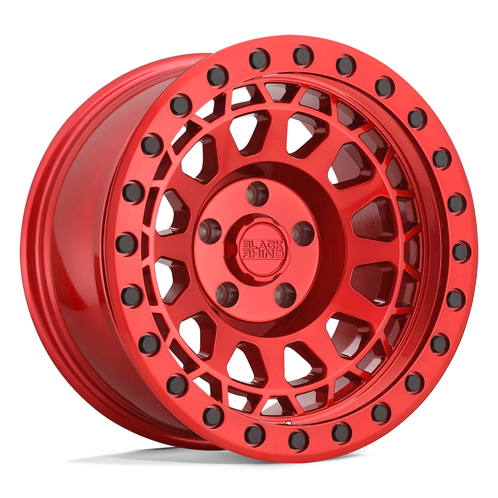 17X9 Black Rhino PRIMM 5X4.5 -18MM CANDY RED W/ BLACK BOLTS