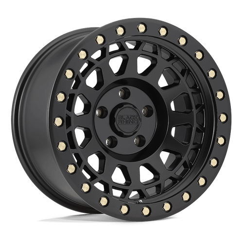 20X9.5 Black Rhino PRIMM 6X4.5 18MM MATTE BLACK W/ BRASS BOLTS