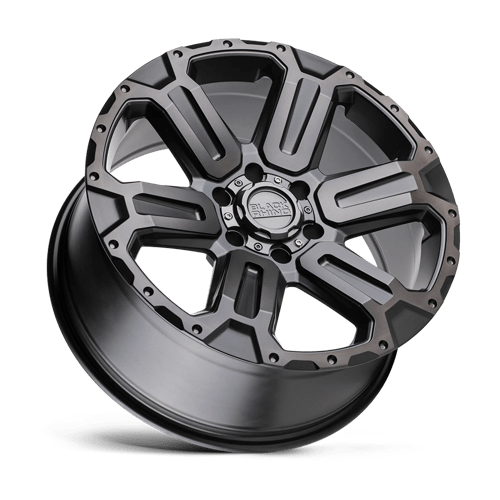 17X8.5 Black Rhino WANAKA 6X5.5 12MM MATTE GUNMETAL W/ BRUSHED FACE & GUNMETAL TINT