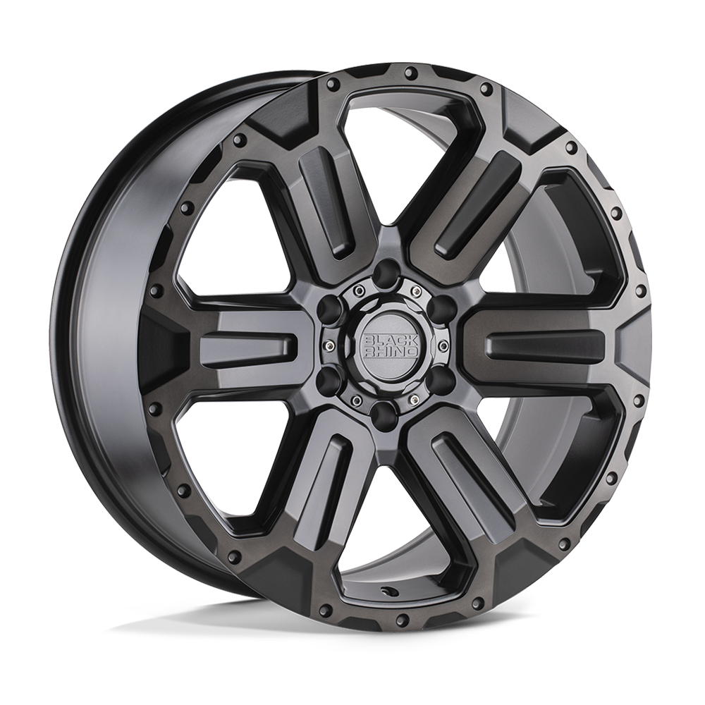 18X9 Black Rhino WANAKA 6X5.5 12MM MATTE GUNMETAL W/ BRUSHED FACE & GUNMETAL TINT